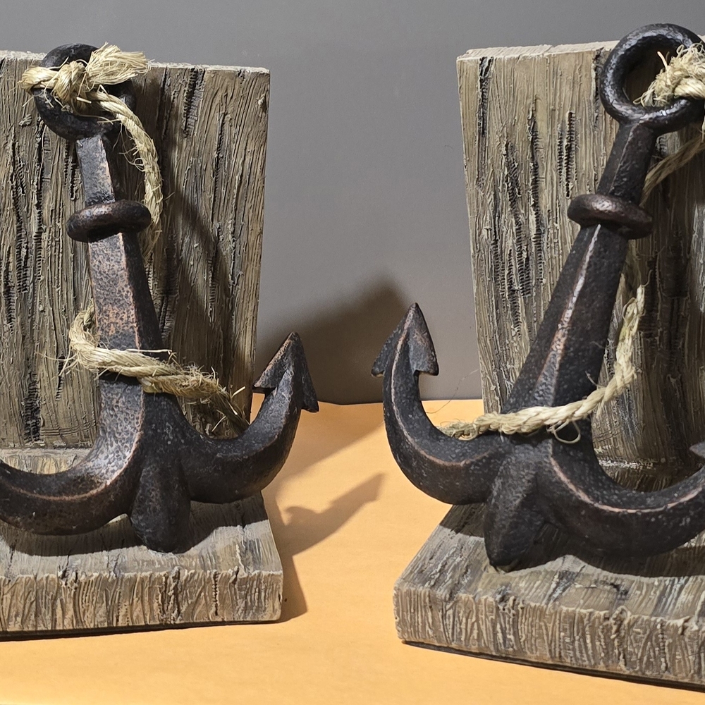 Rustic Anchor Bookends